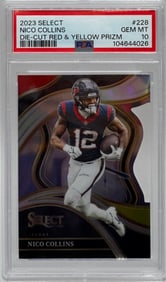 Nico Collins Die Cut Red Yellow Prizm