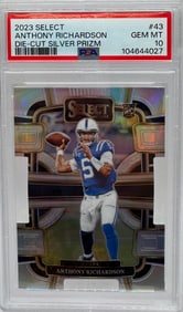 Anthony Richardson Die Cut Silver Prizm Card
