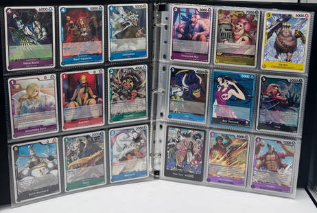 One Piece Trading Cards Binder: Unsorted One Piece Trading Cards Binder. Binder has over 280 cards