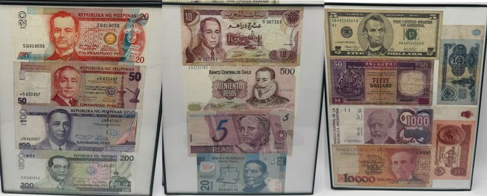 International Currencies Framed