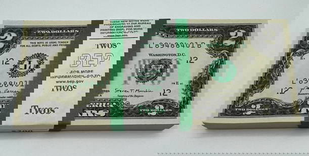 100 Two Dollar Bills Consecutive Serial Number: 100 Two Dollar Bills Consecutive Serial Number