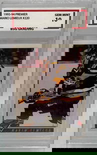 1993 Mario Lemieux Hockey Card: 1993 Mario Lemieux Hockey Card