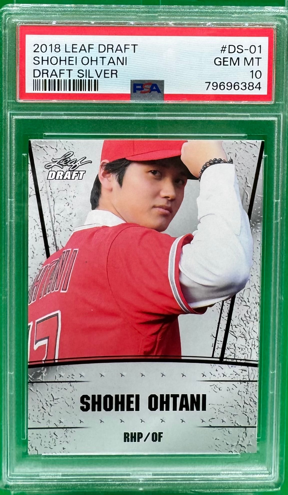 Shohei Ohtani Draft Silver Rookie: 2018 Shohei Ohtani Rookie Draft Silver PSA 10 Baseball Card