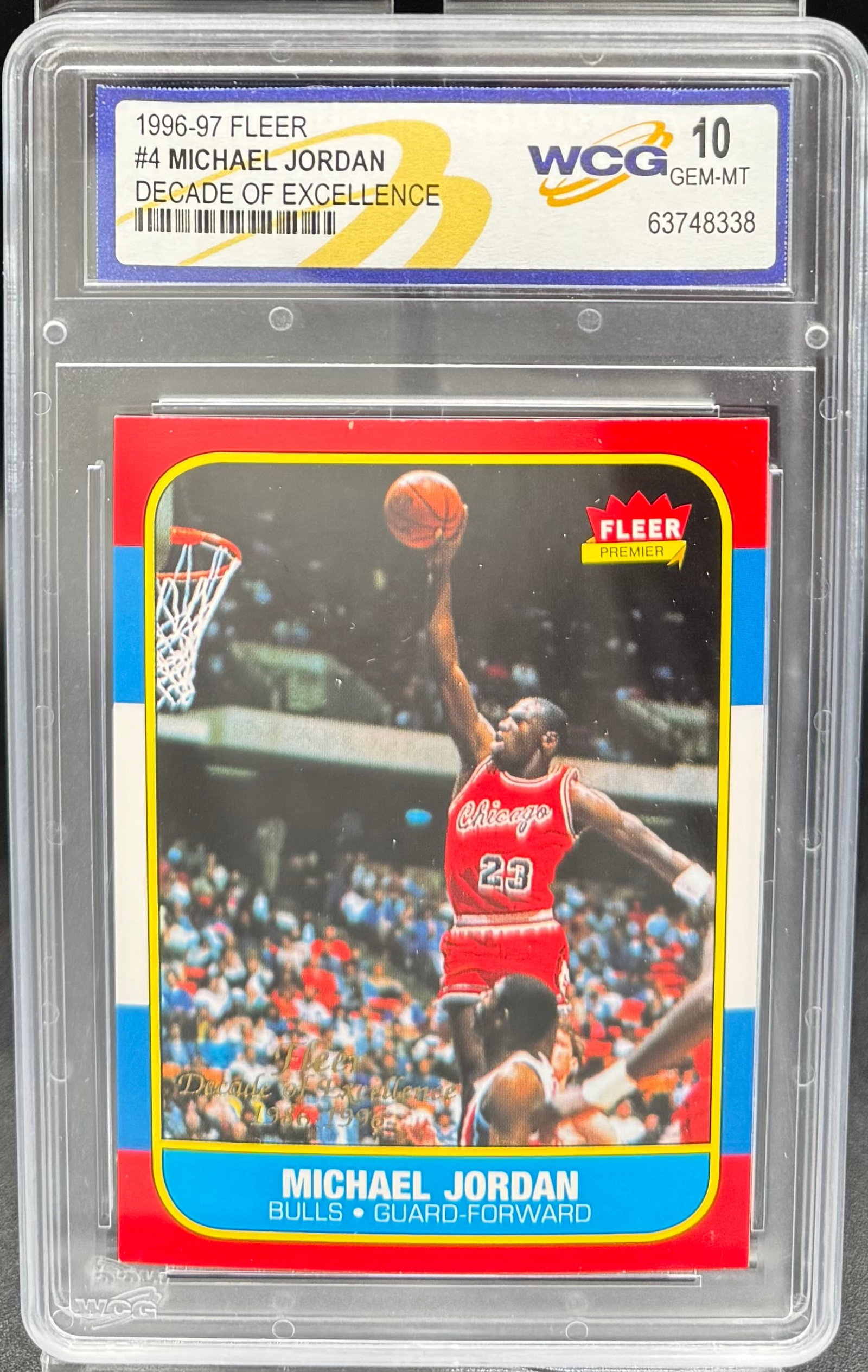Michael Jordan Decade Of Excellence: 1996 Fleer Michael Jordan Decade Of Excellence Basketball Card Mint 10
