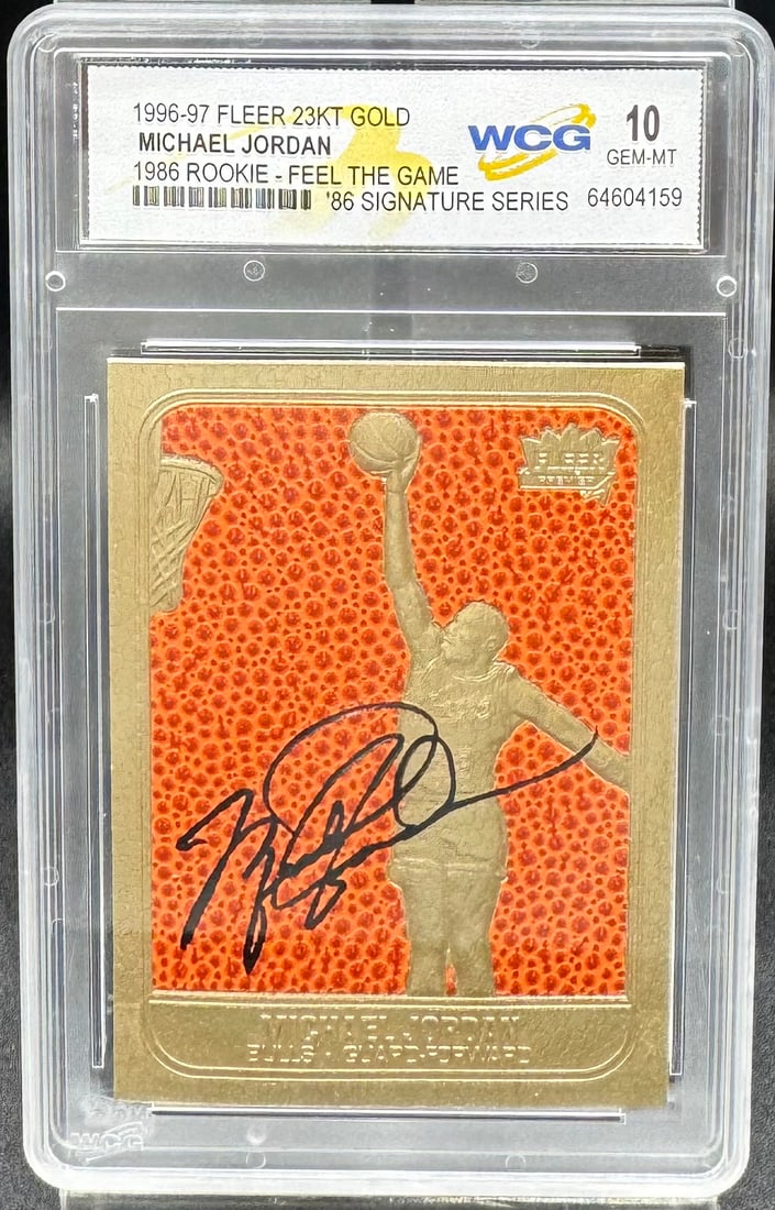 Michael Jordan Signature Series: 1996 Fleer Michael Jordan Feel The Game Basketball Card Mint 10