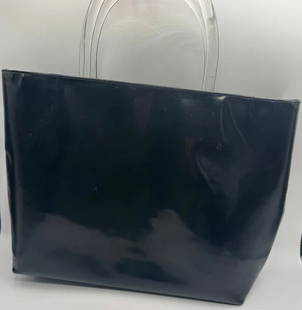 Prada Shoulder Leather Handbag: Pre Owned: authentic Vintage PRADA Milano Leather Handbag Black Women No tears or damage. Made in Milano Italy 