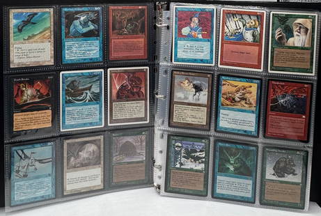 1990s Magic The Gathering Cards Binder: 1995, 1996,1997 , 1993-1998 MTG Magic The Gathering Cards Bunder . Binder has over 250 cards