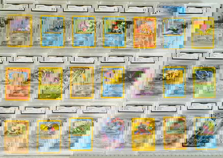 1999 Pokemon Cards Lot: 21 Pokemon Trading Cards . 1999 Pokemon Seeking, Dragonair, Goldeen, Magmar , Staryu And Many more.