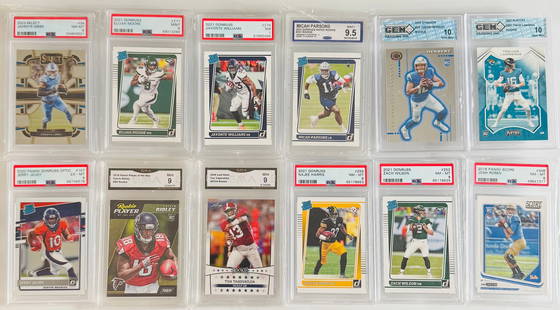 Football Rookie Cards Lot: (12) football Cards Rookies. Zach Wilson Rookie, Trevor Lawrence rookie, Justin Herbert rookie, Tua Tagovailoa Rookie, Naje Harris Rookie And more 