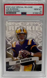 Joe Burrow Prized Rookie: 2020 Joe Burrow Prized Rookie PSA 10