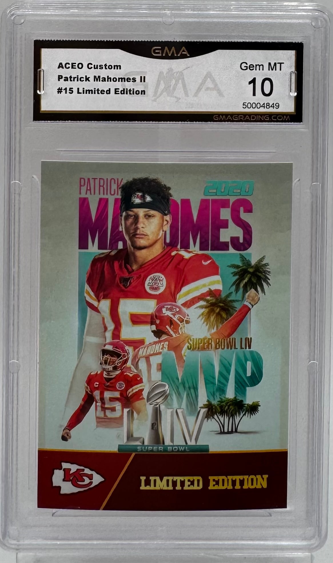 Patrick Mahomes Limited Edition: Patrick Mahomes limited edition Football Card Mint 10