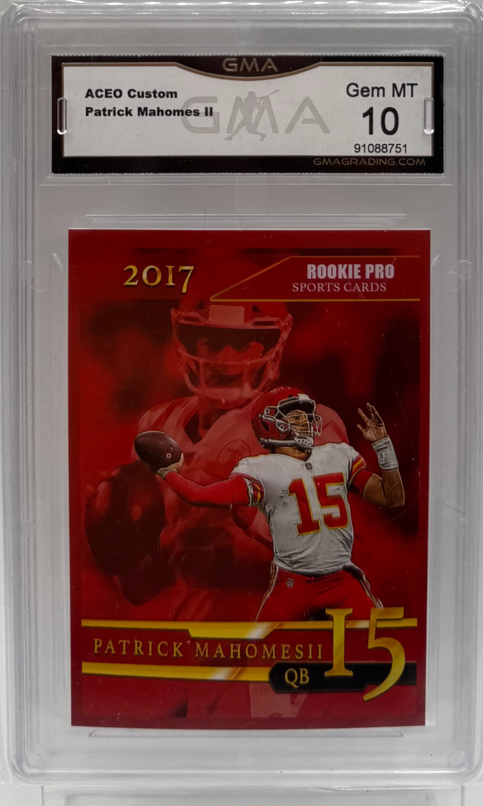 Patrick Mahomes Rookie Pro: Patrick Mahomes Rookie pro Football Card Mint 10