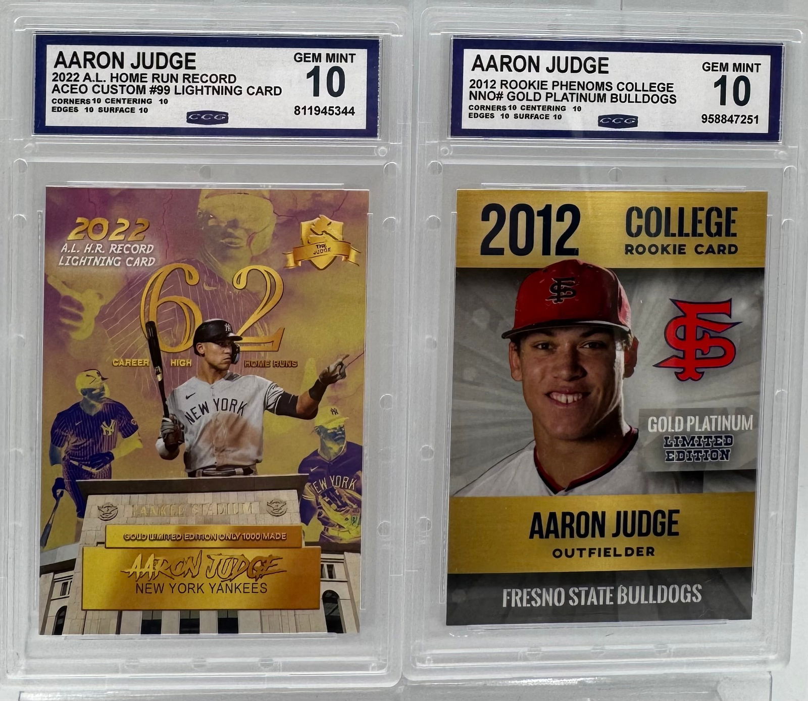 Aaron Judge Rookie Cards (1 of 2)