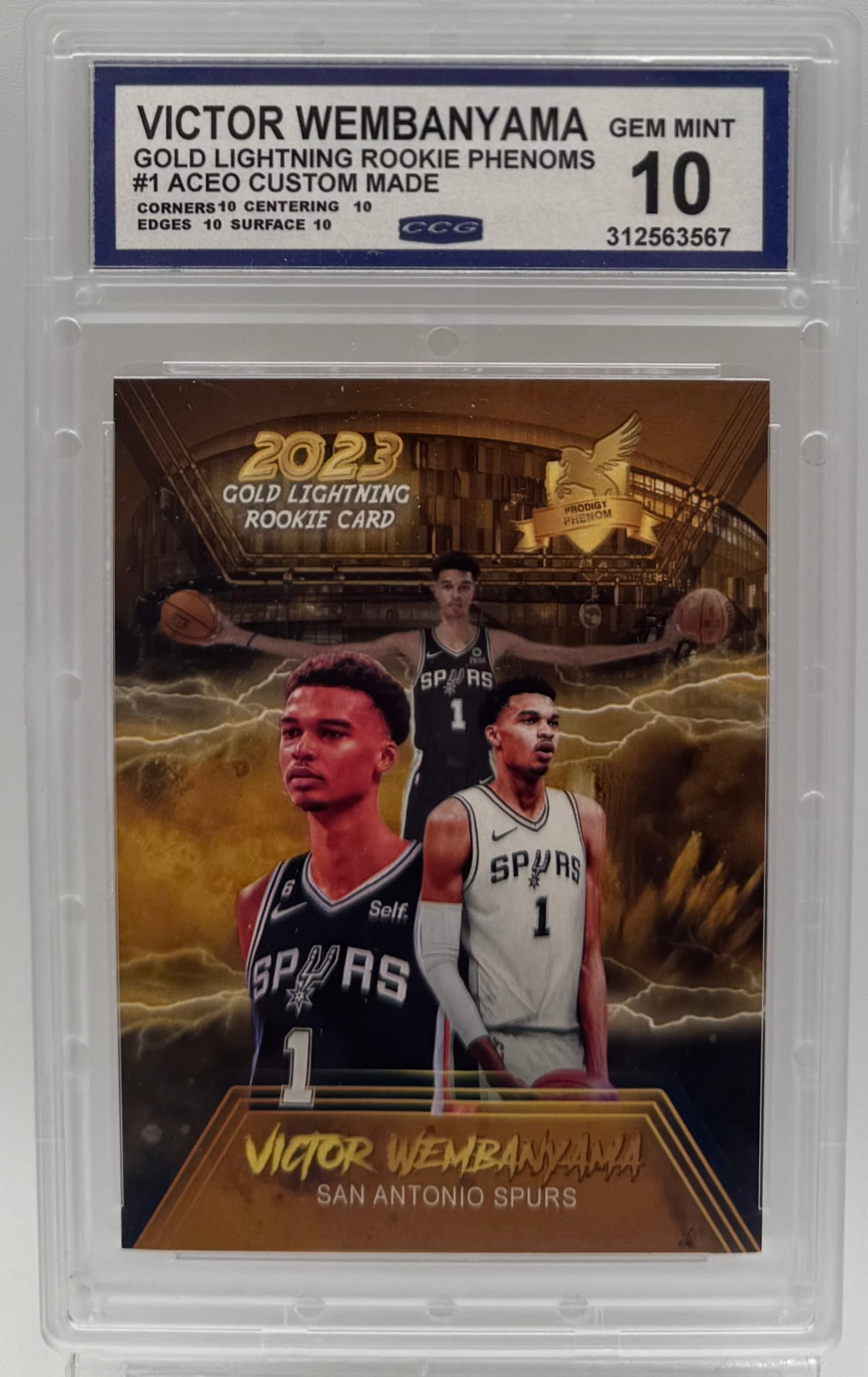 Victor Wembanyama Rookie Phenoms: Victor Wembanyama Rookie Phenoms Basketball Card Mint 10