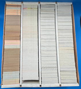 Thousands Of Sport Cards Lot: Box with Thousands of unsorted sport cards .