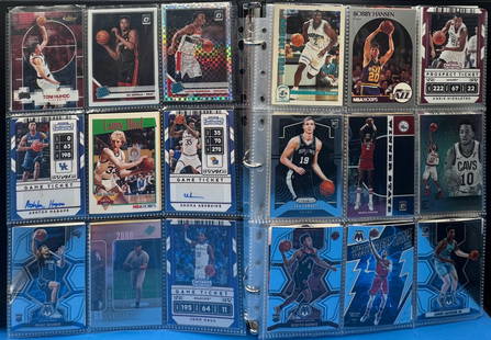 Basketball Cards Binder: Mixed Of Vintage And Modern Basketball Cards in Binder. Over 200 cards