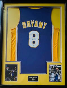 Kobe Bryant Jersey Auto Signed PSA / DNA: Kobe Bryant Jersey Autographed Signed framed with certificate of authenticity by PSA /DNA