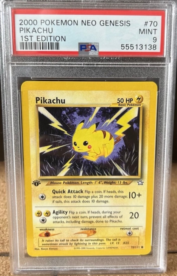 2000 Pikachu 1st Edition Neo Pokemon Card (1 of 1)