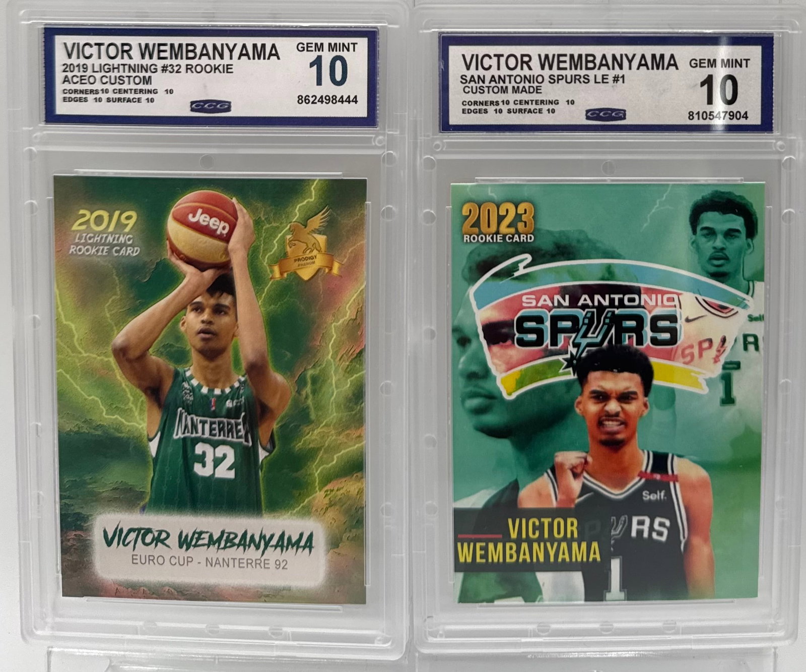 Victor Wembanyama Rookie cards: Victor Wembanyama Rookie Basketball Cards Mint 10