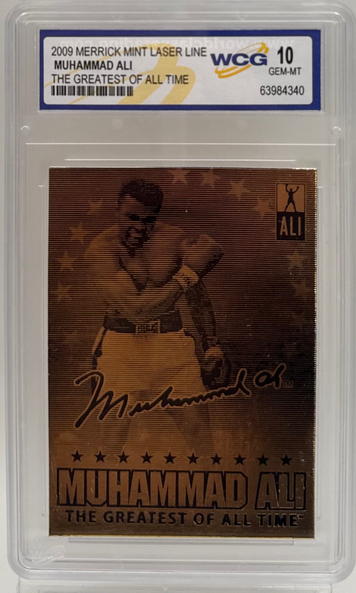 Muhammad Ali The Greatest Of All Time Card (1 of 2)