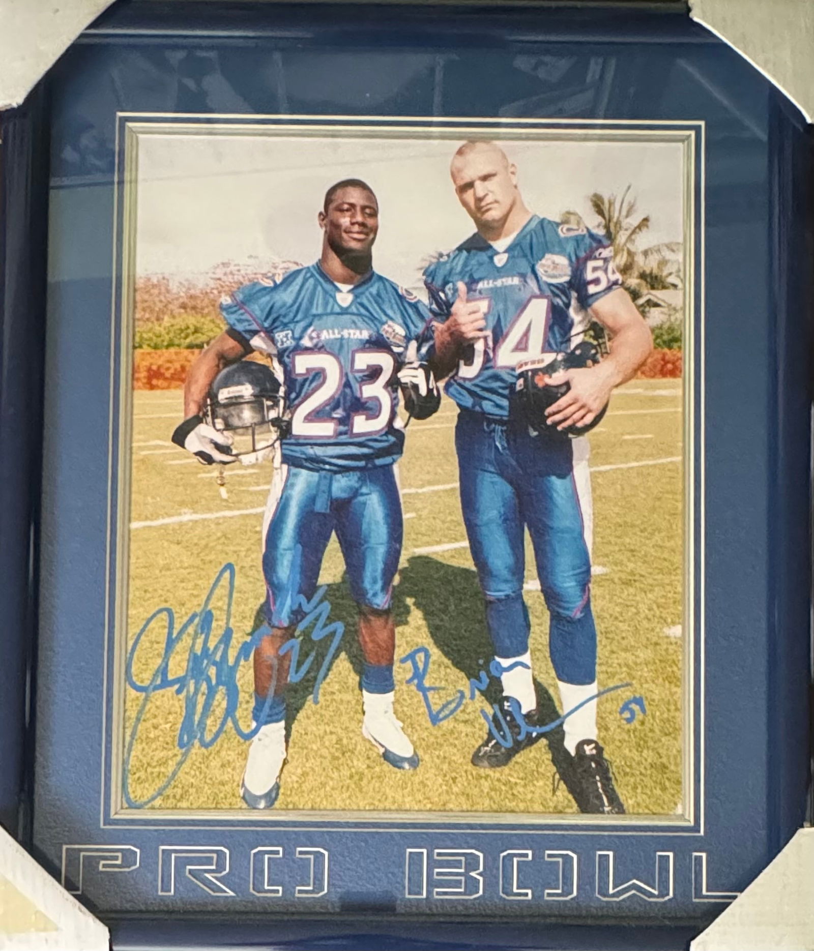Brian Urlacher And Jerry Azumah Autographed Framed (1 of 1)