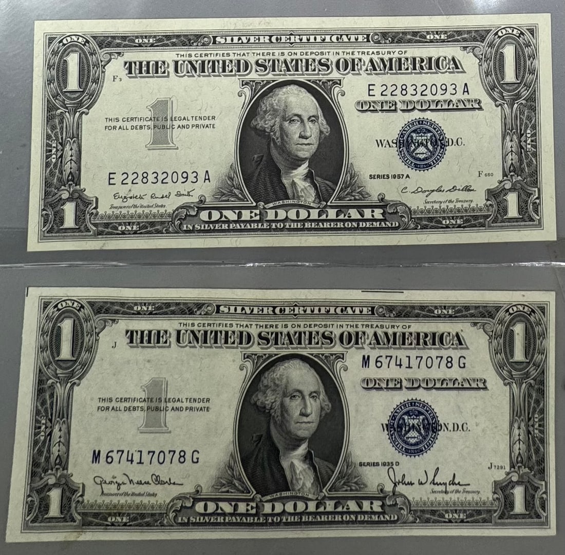 1935 & 1957 One Dollar Silver Certificate (1 of 2)