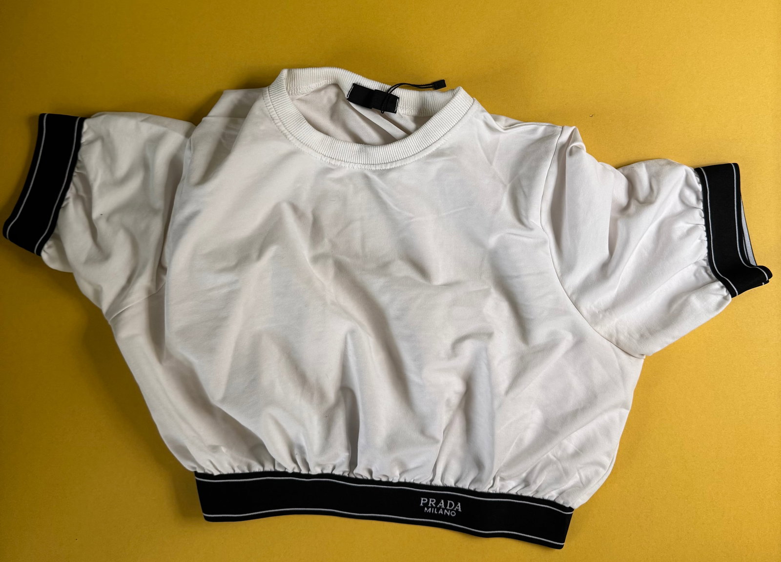 Prada Top: Prada Top . Size from top to bottom:14 inches Shoulder to shoulder : 14 inches