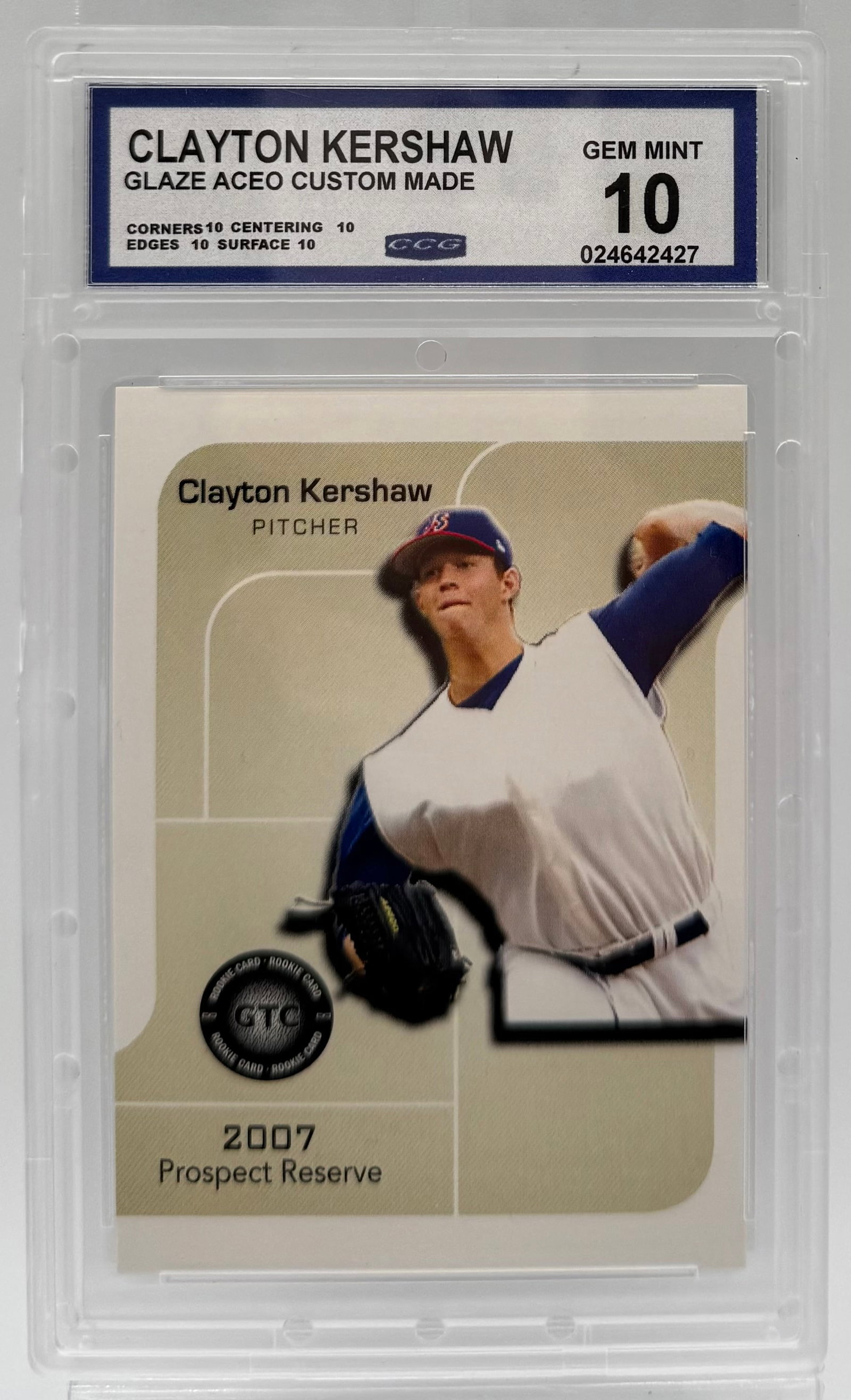 Clayton Kershaw Prospect Reserve Card (1 of 2)