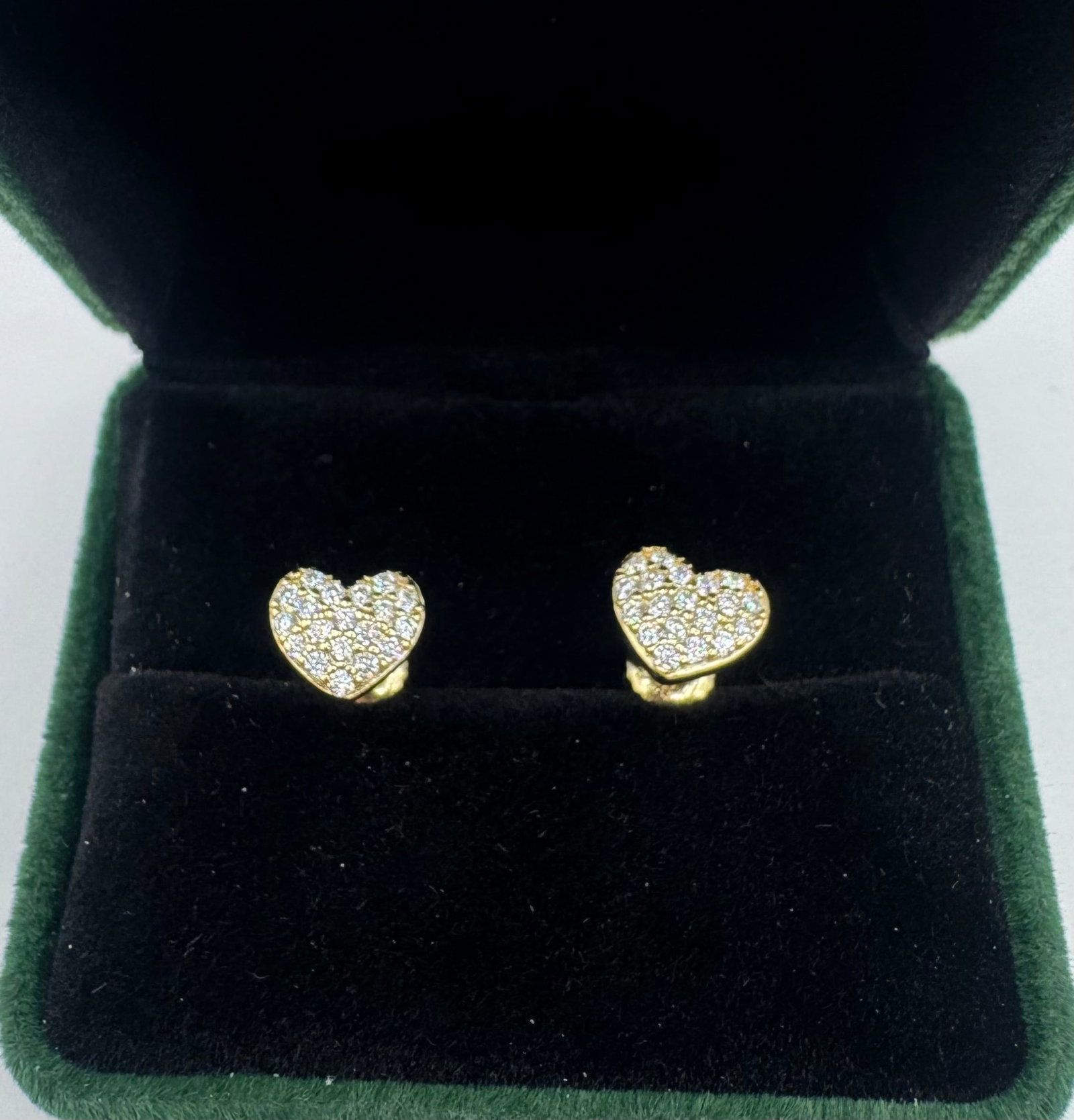 Heart Shape Yellow Gold Earrings (1 of 3)