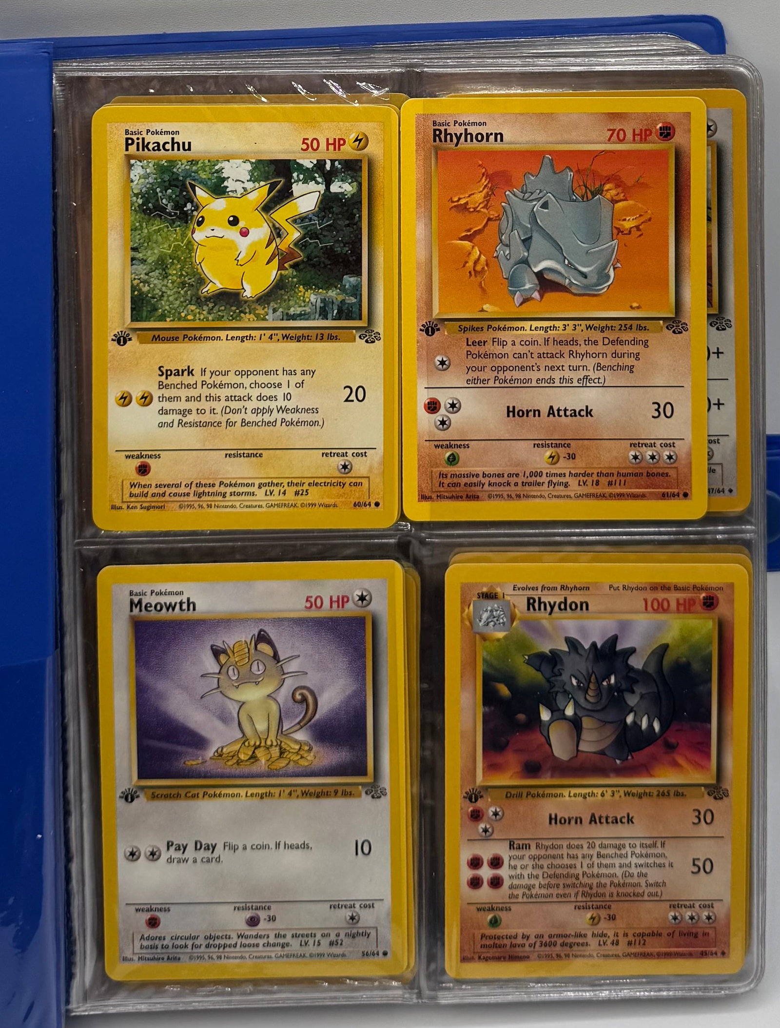 1999 Pokemon 1st edition Jungle Set Cards Binder (1 of 8)