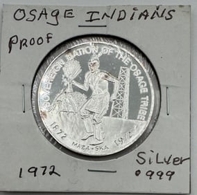 1972 Osage Indians Silver Coin