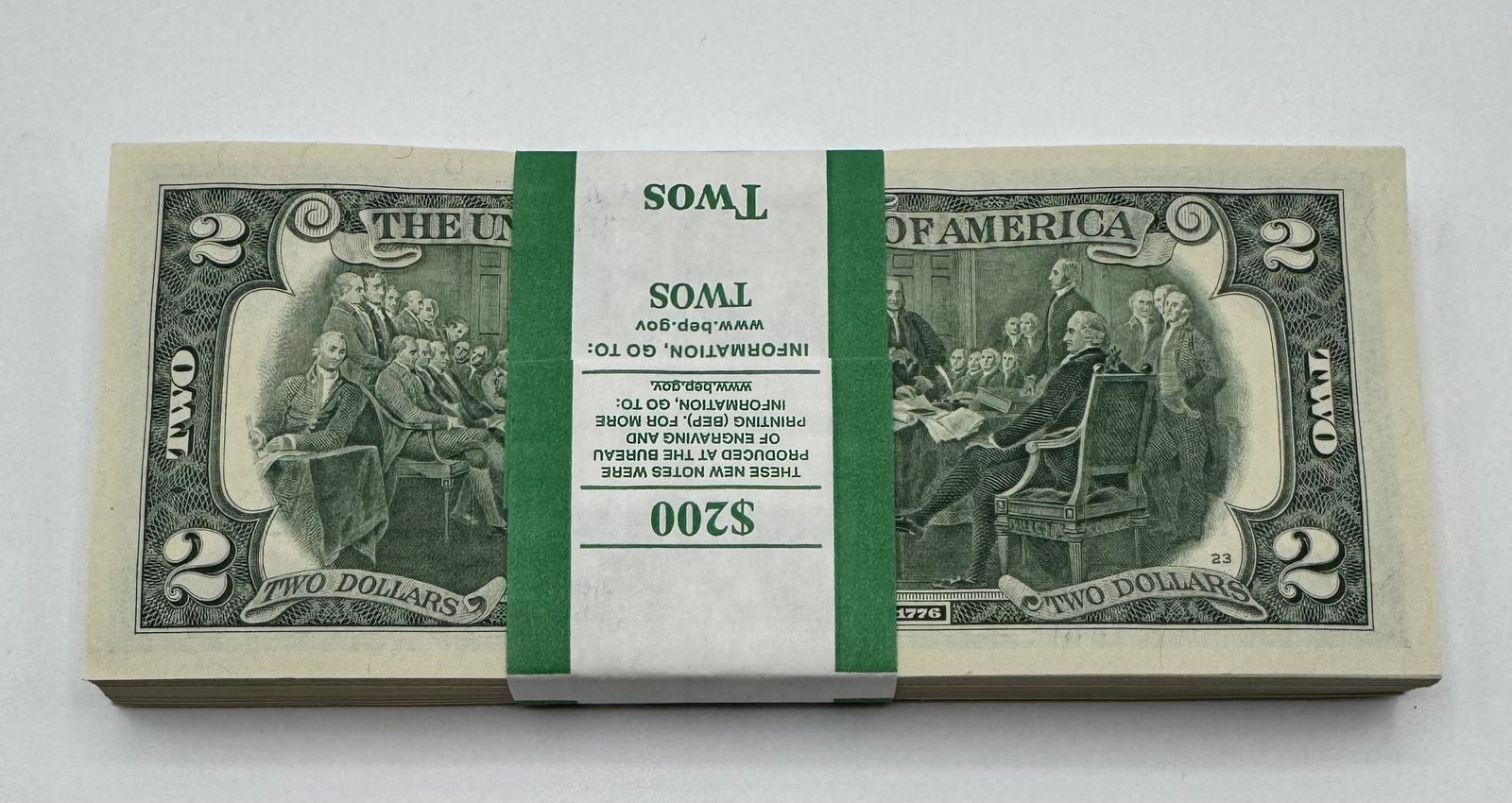 One Hundred Two Dollar Bills Bundle (1 of 2)