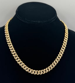 Cuban Yellow Gold VVS Necklace