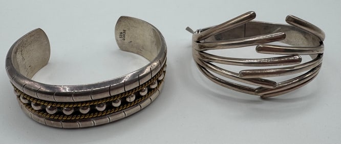 Sterling Silver Taxco Bracelets Weight: 102 Grams