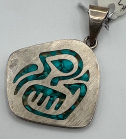 Sterling Turquoise Pendant