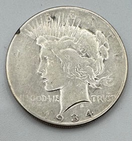 1934 S peace silver dollar Coin