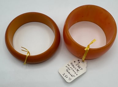 Bakelite Orange Wide Bracelet