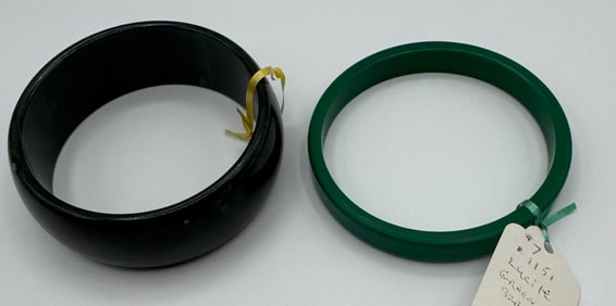 Green Bakelite Bracelets