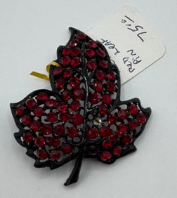 Weiss Red Leaf Pin