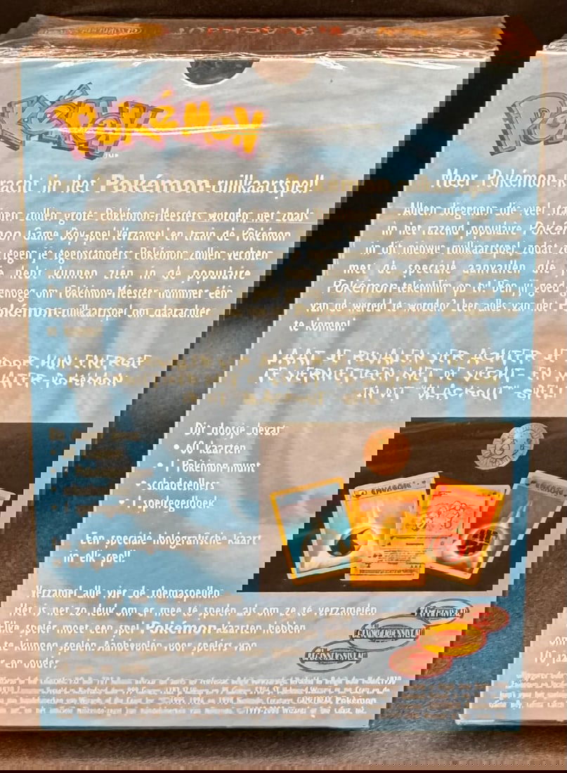 Rare Dutch 1999 Pokemon Blackout Theme Deck Sealed - 2