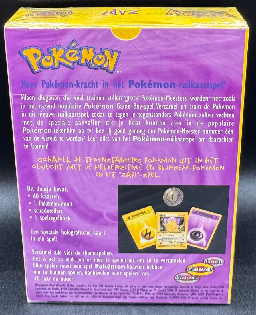 Rare Dutch 1999 Pokemon Zap Theme Deck Sealed - 2
