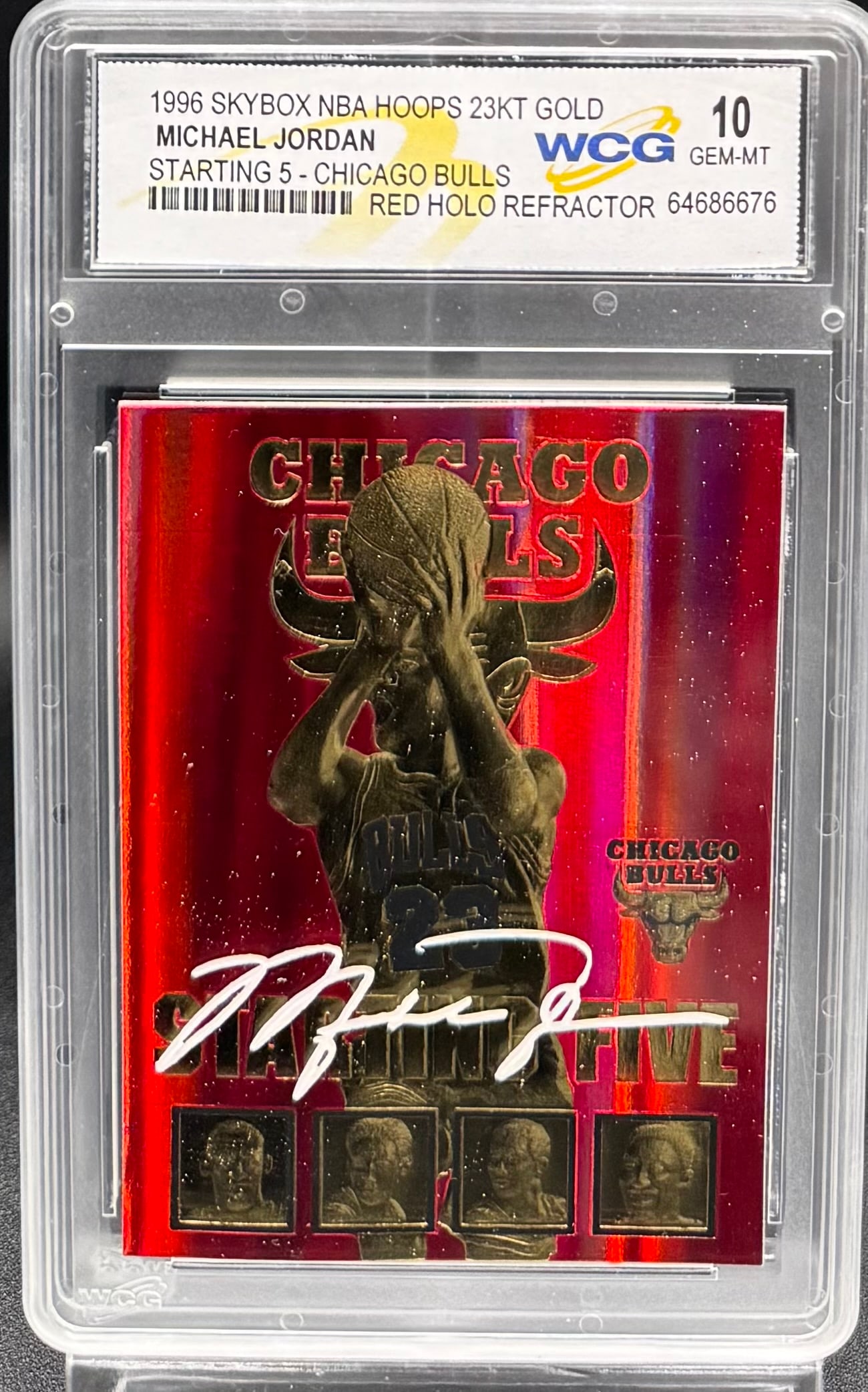 Michael Jordan Red Holo Refractor (1 of 2)