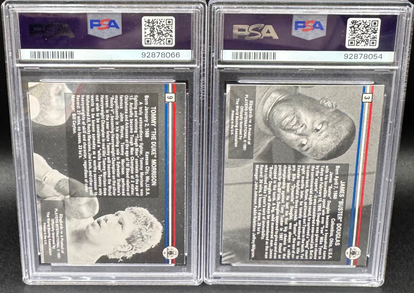 1991 Tommy Morrison & James Douglas Cards - 2