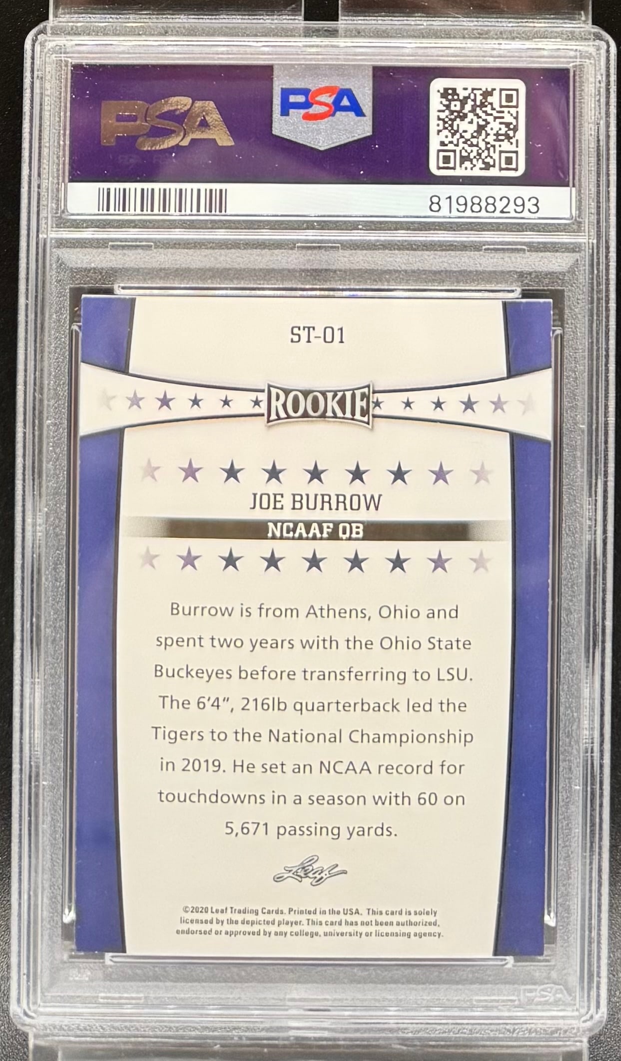 Joe Burrow Rookie Stars - 2