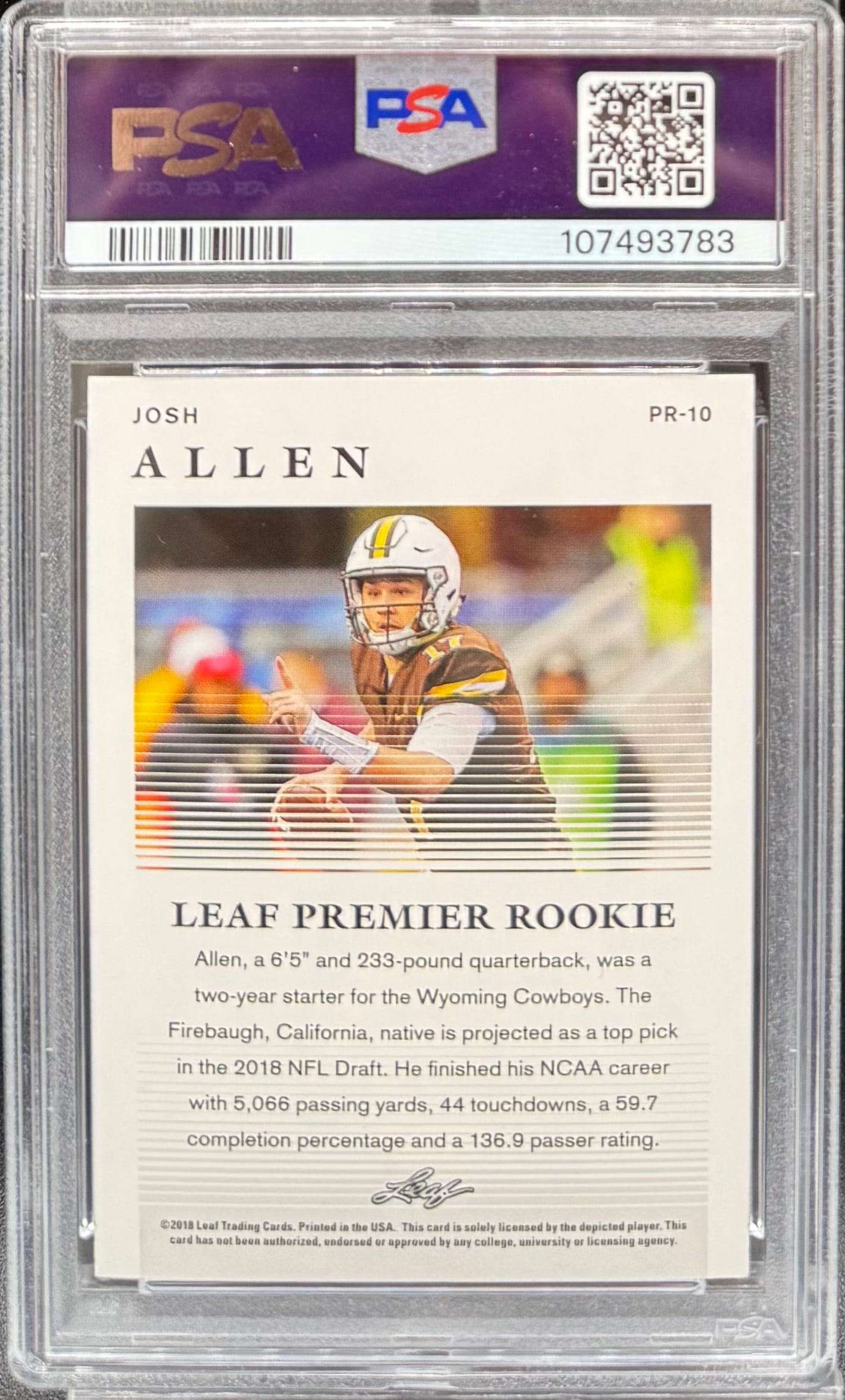 2018 Special Release Josh Allen Rookie Card - 2