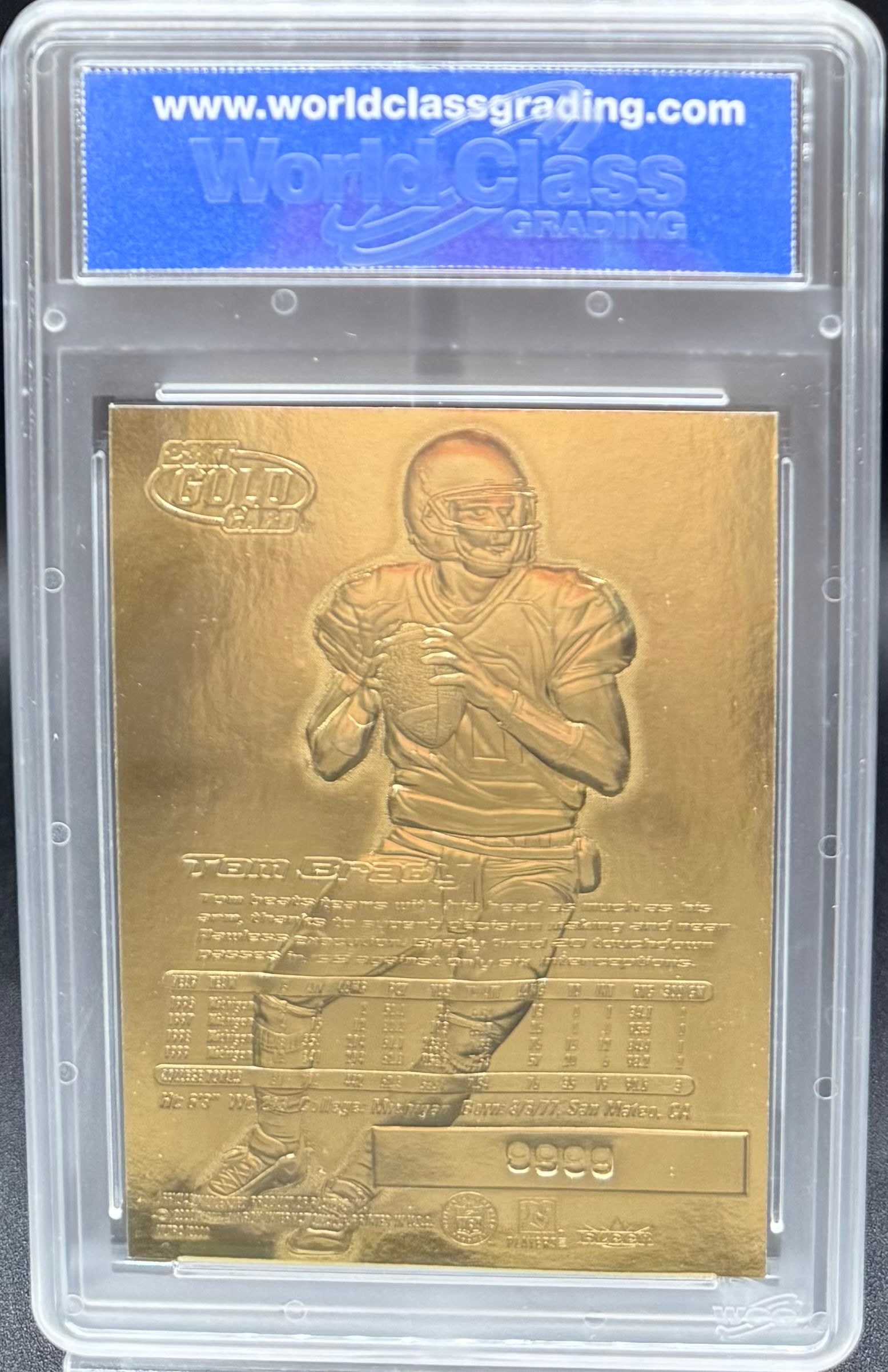 2000 Fleer Tom Brady Rookie Blue Signature Edition - 2