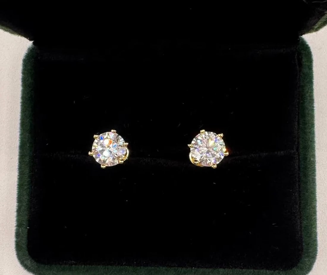 Pair Of Moissanite Earrings - 2