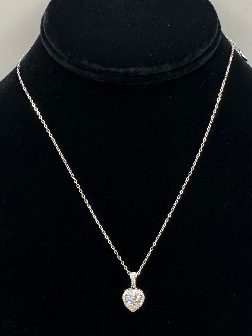 Heart Shape Moissanite Necklace - 2