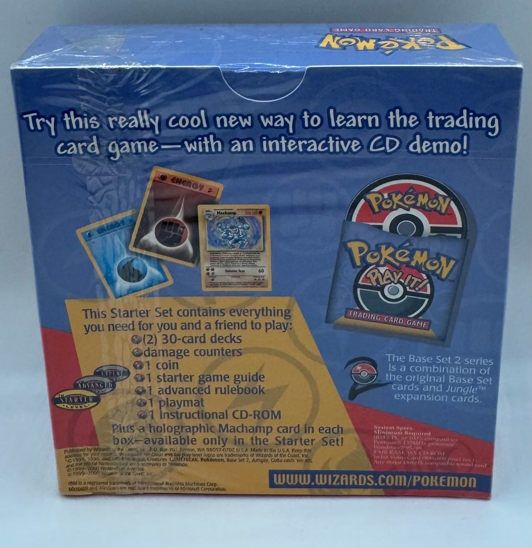Sealed 1999 2000 2 Player Starter Set Pokemon Them Deck - 2