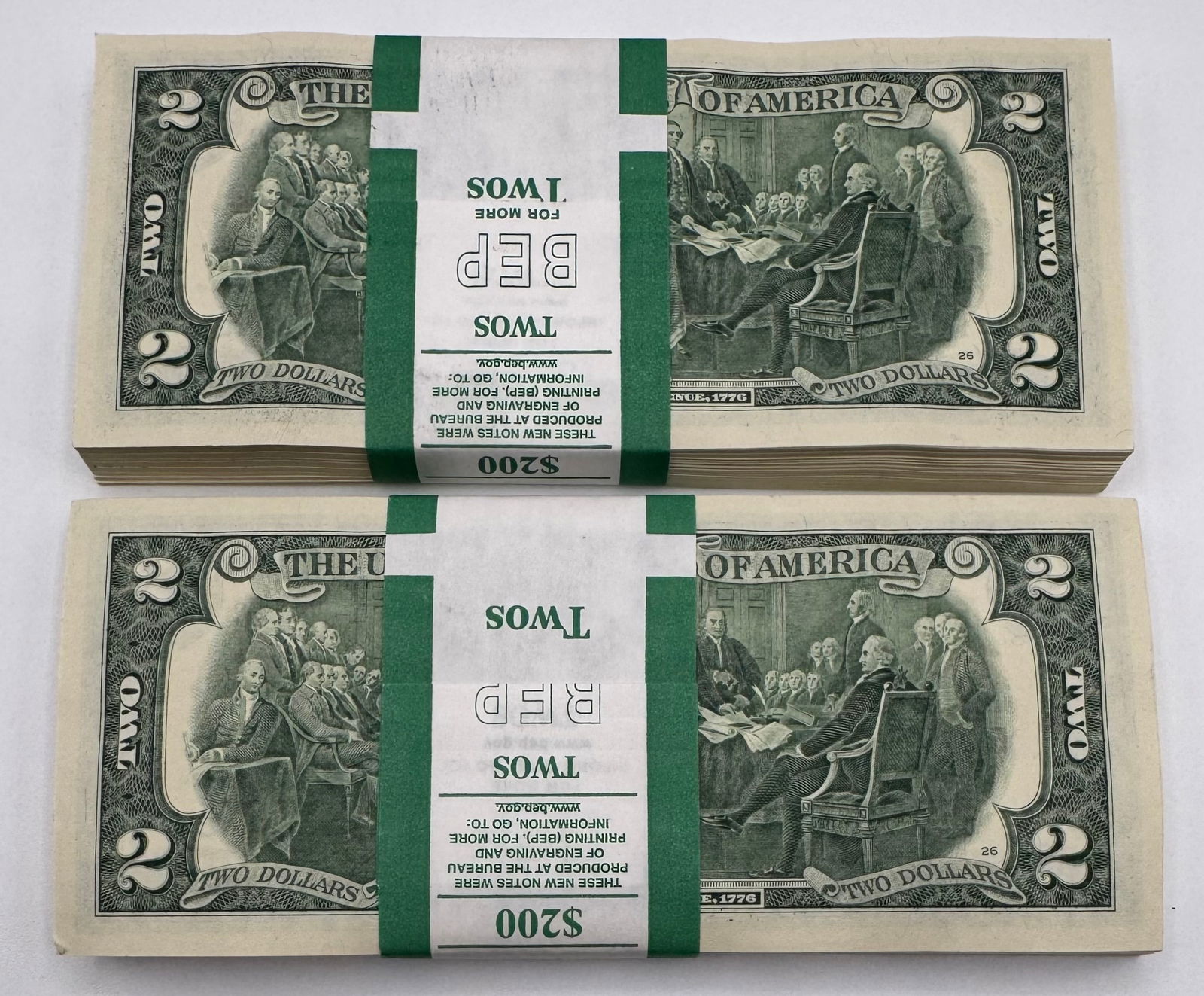 Two Bundles Of Two Hundred Dollar Bills - 2